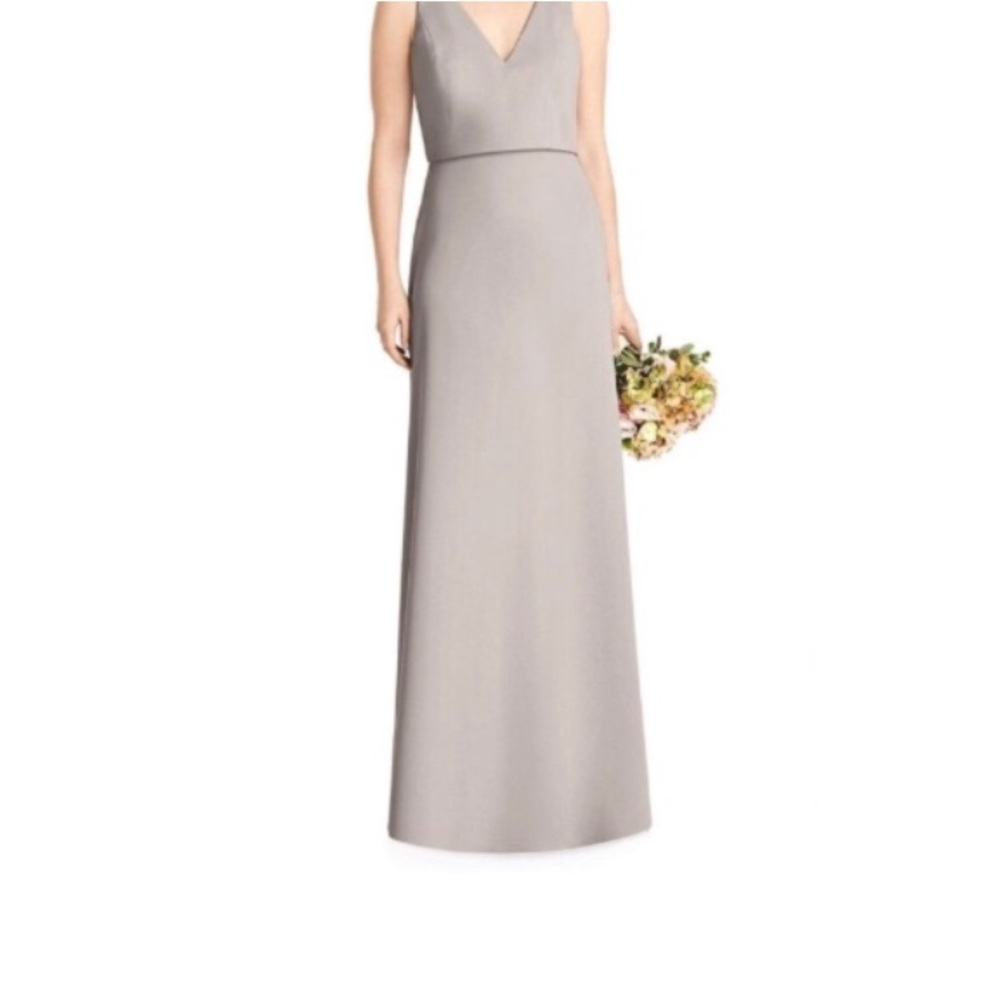Jenny Yoo, Taupe, Bridesmaid Elegant Long Dress